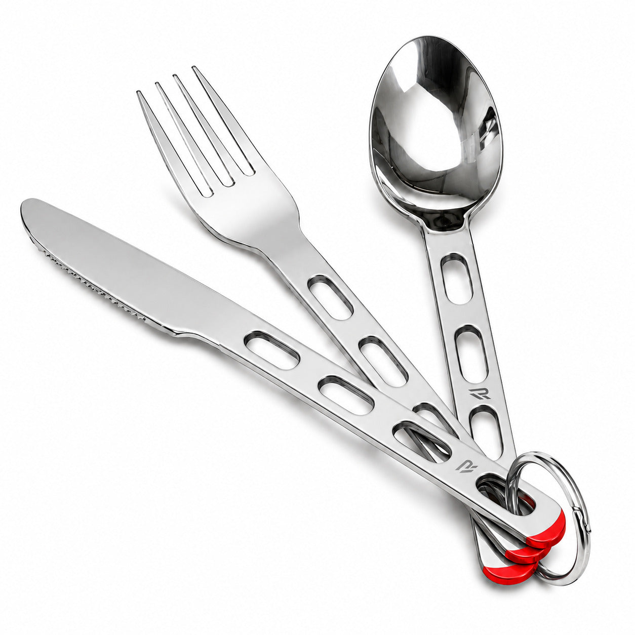 3-Piece Stainless Steel Camping Cutlery Set – Knife, Fork & Spoon – REVO Trek